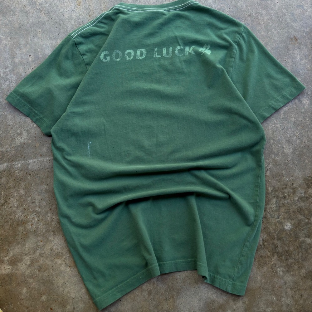 Vintage Y2K Lucky Brand Graphic Tee Sick Classic Fit Green XS (g2a) - Picture 5 of 8